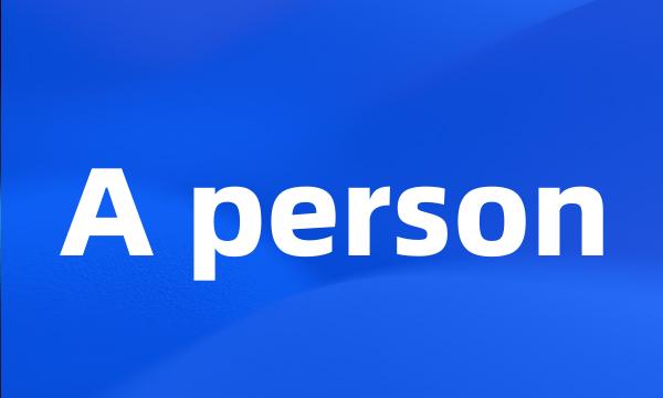 A person