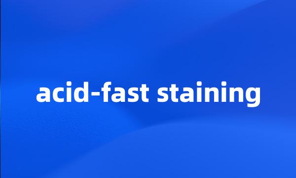 acid-fast staining