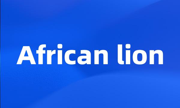 African lion