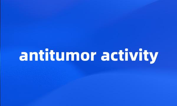 antitumor activity