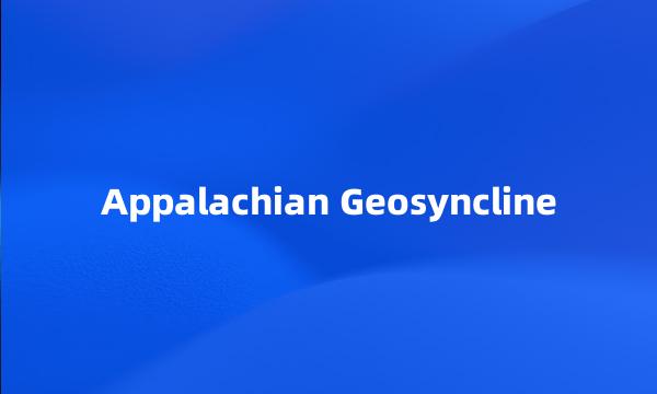 Appalachian Geosyncline