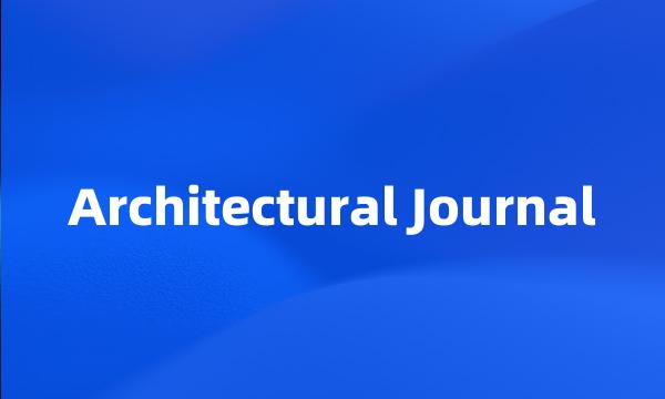 Architectural Journal