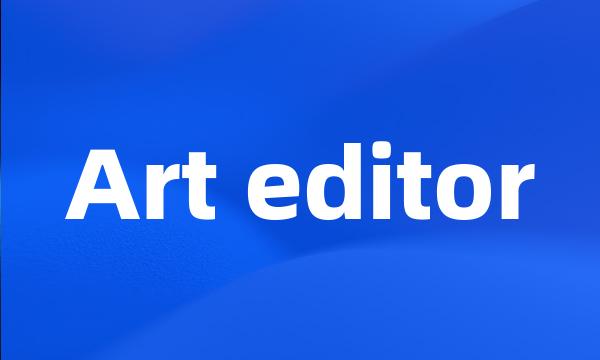 Art editor