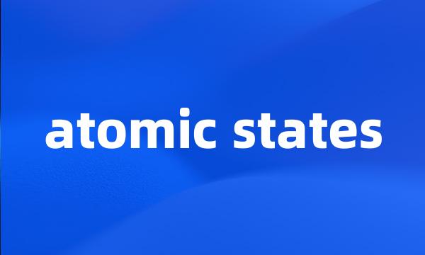 atomic states