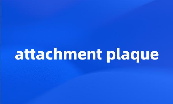 attachment plaque