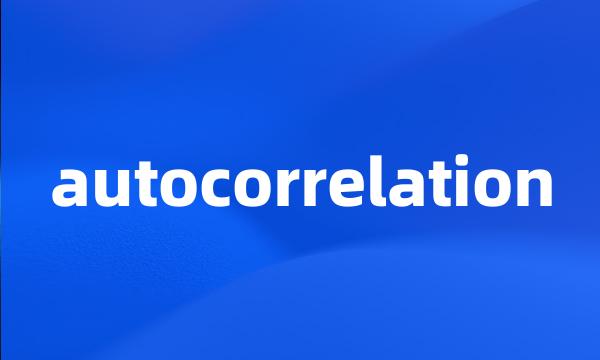 autocorrelation