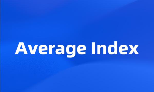 Average Index