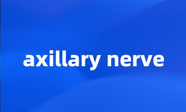 axillary nerve