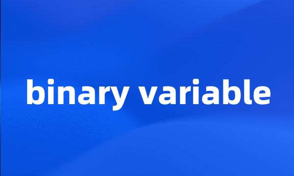 binary variable