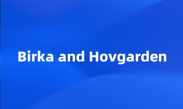 Birka and Hovgarden