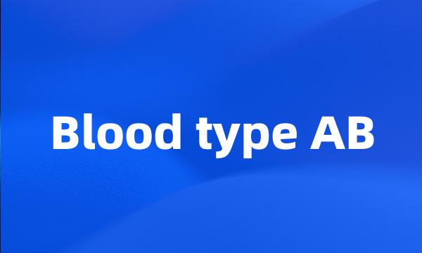 Blood type AB