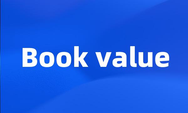 Book value