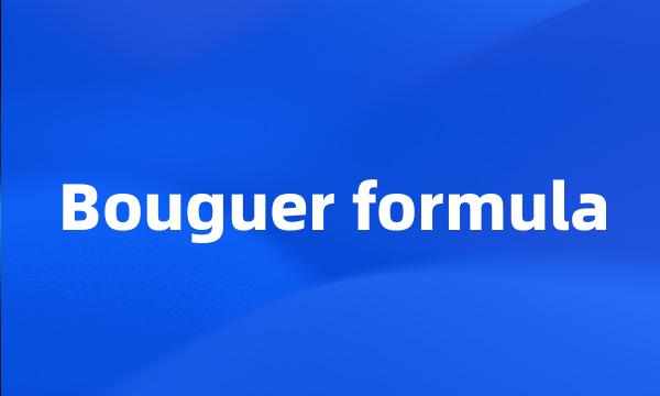 Bouguer formula