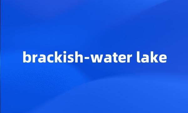 brackish-water lake