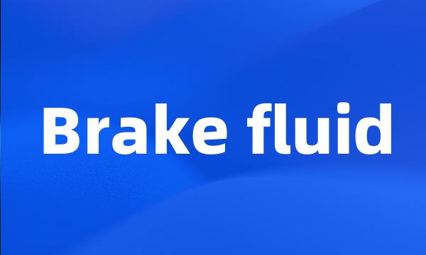 Brake fluid