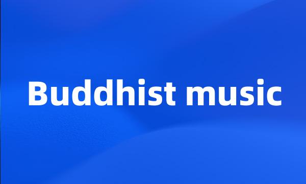 Buddhist music