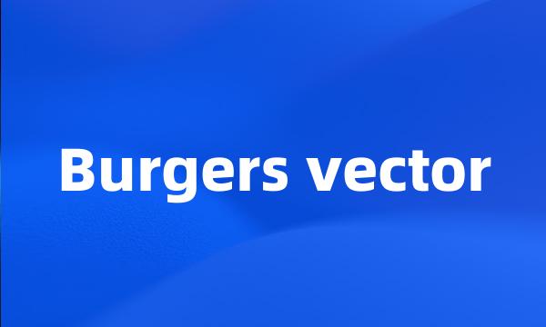 Burgers vector