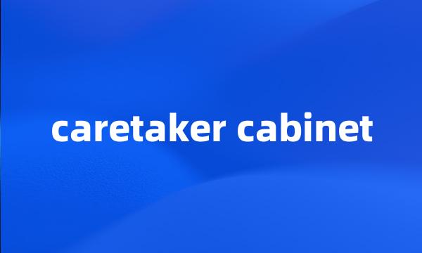 caretaker cabinet