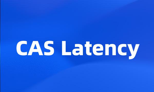 CAS Latency