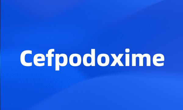 Cefpodoxime