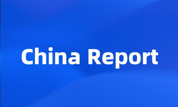 China Report