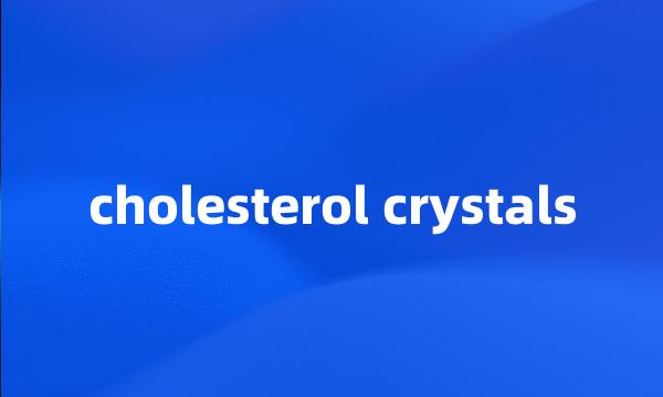 cholesterol crystals