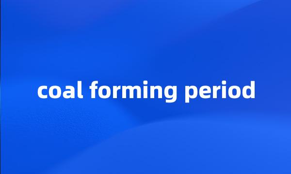 coal forming period