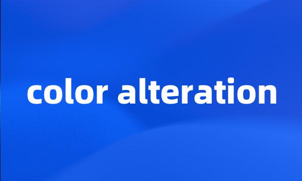 color alteration