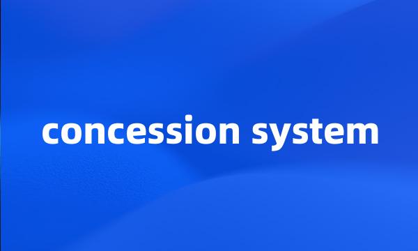 concession system