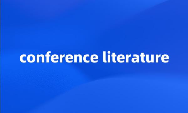 conference literature