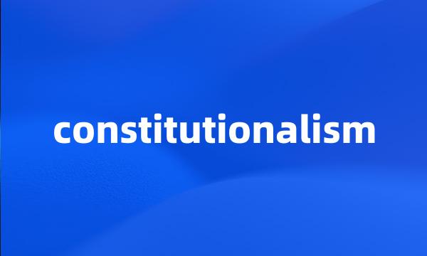 constitutionalism