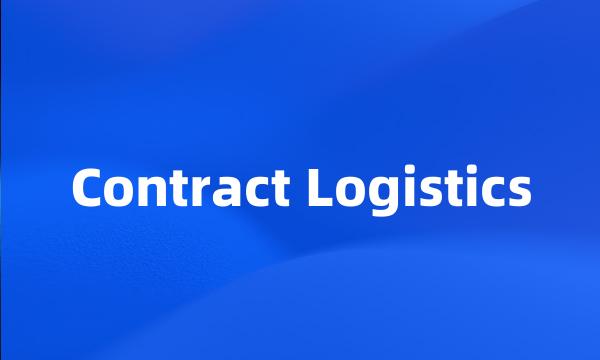 Contract Logistics