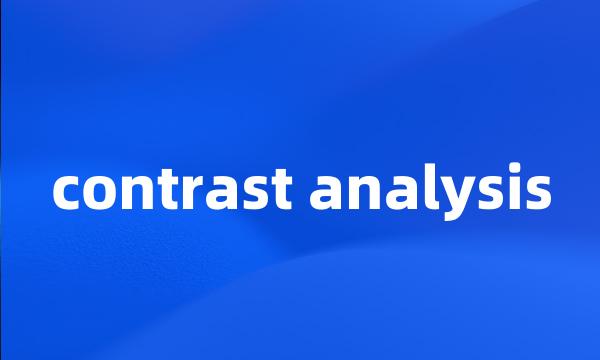 contrast analysis