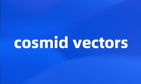 cosmid vectors