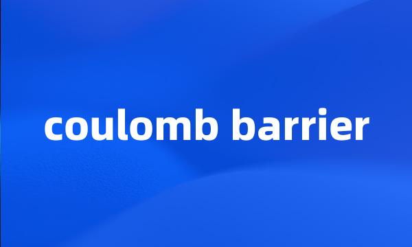 coulomb barrier