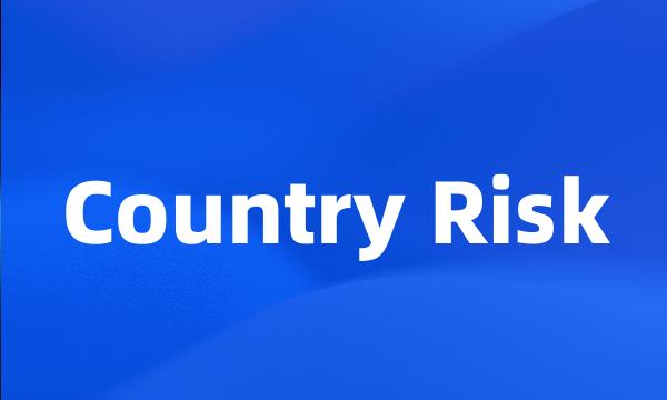 Country Risk