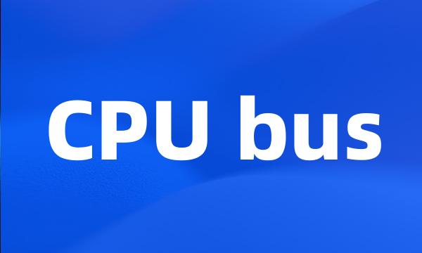 CPU bus