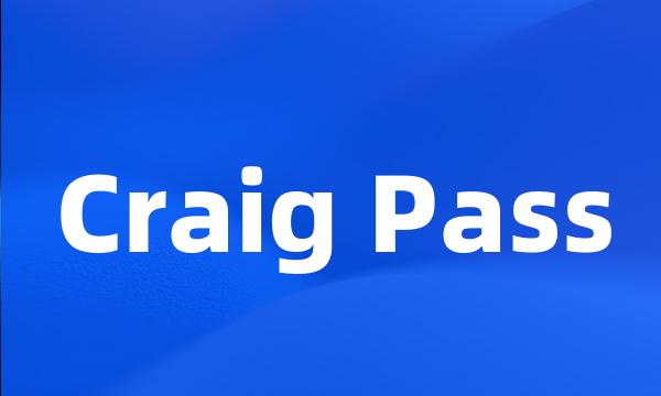 Craig Pass