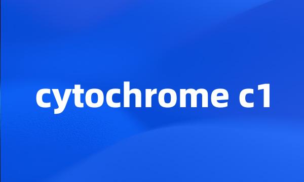 cytochrome c1