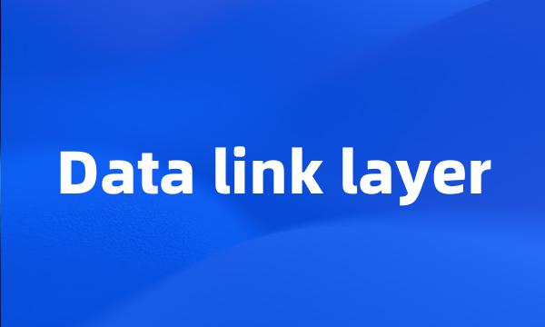 Data link layer