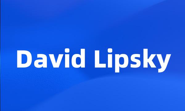 David Lipsky