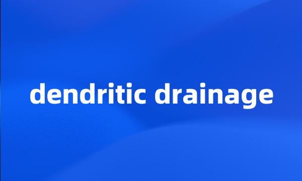 dendritic drainage