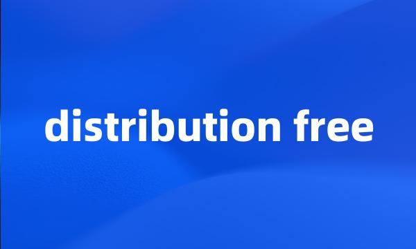 distribution free