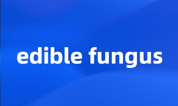 edible fungus