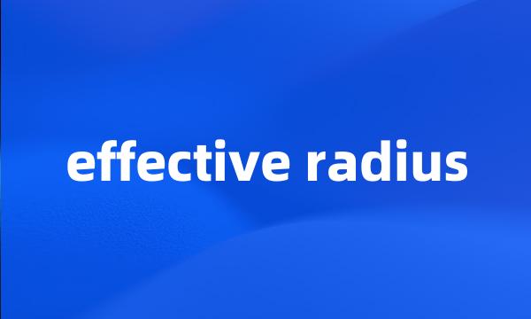 effective radius