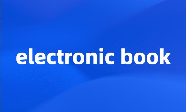 electronic book