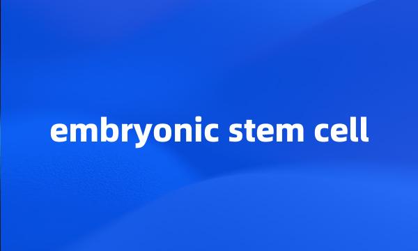 embryonic stem cell