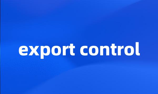 export control