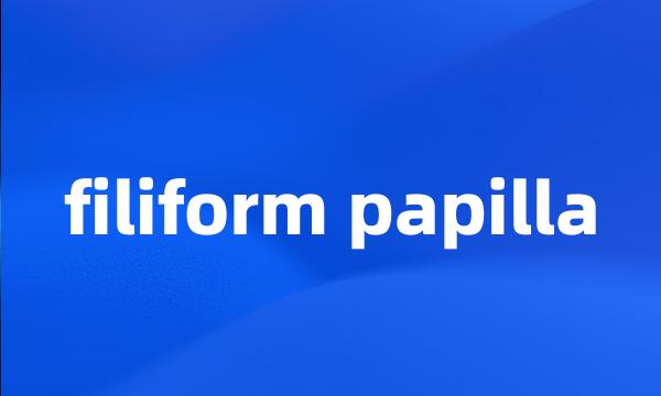 filiform papilla