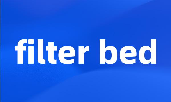 filter bed